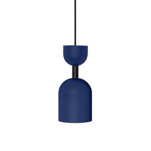 SUPURU granatowa sufitowa lampa wisząca z czarną rurką