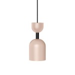 SUPURU beżowa sufitowa lampa wisząca z czarną rurką