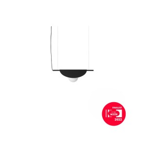 SALLO A czarna sufitowa lampa wisząca