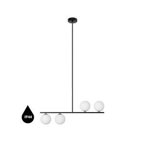 SUGURI A czarna lampa sufitowa w rozmiarze XL z podwyższoną szczelnością IP44