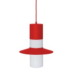 CAPONIO A czerwonopomarańczowa sufitowa lampa wisząca