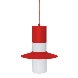 CAPONIO A czerwonopomarańczowa sufitowa lampa wisząca