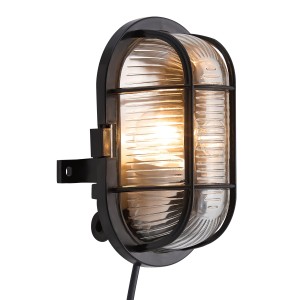 Lampa ścienna SKOT OVAL E27 SORT