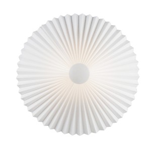 Plisowana lampa sufitowa i ścienna TRIO ROSET 45 CM HVID