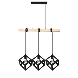 FONTE BLACK LAMPA WISZĄCA 3XE27