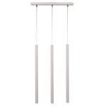 Lampa wisząca SOPEL 3 prosty szary beż 41452