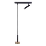 Lampa STAMP 1 zwis + 1 plafon czarny/złoty szczotkowany 41252