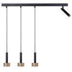 Lampa STAMP 3 zwis + 1 czarny/złoty szczotkowany 41253