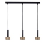 Lampa STAMP 3 zwis czarny/złoty szczotkowany 41251