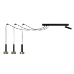 Lampa STAMP SPIDER 3 zwis + 1 czarny/złoty szczotkowany 41257
