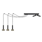 Lampa STAMP SPIDER 3 zwis + 1 czarny/złoty szczotkowany 41258