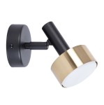 Lampa STAMP kinkiet czarny/złoty szczotkowany 41248