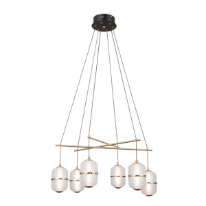 Alani - Lampa wisząca PND-34375-6-BK
