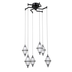 Fuente - Lampa wisząca PND-34395-6-BK