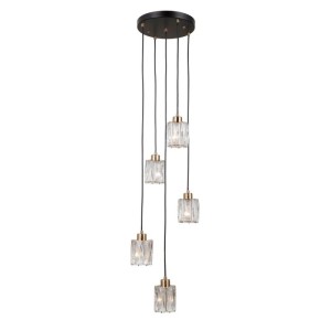 Torno - Lampa wisząca PND-40813-5R-BK-HBR