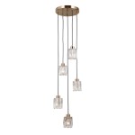 Torno - Lampa wisząca PND-40813-5R-HBR