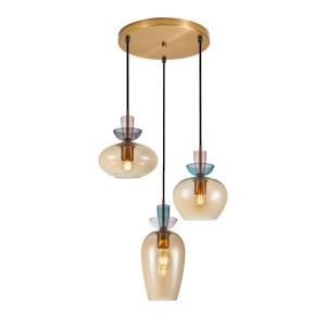 Fanda - Lampa wisząca PND-31882-3A-GD-AMB
