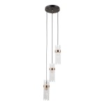 Taraso - Lampa wisząca PND-40760-3-BK-HBR