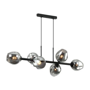 Borgo - Lampa wisząca PND-30843-6 BK+SG