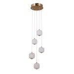 Ganti - Lampa wisząca PND-34362-5-HBR-OPAL