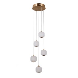 Ganti - Lampa wisząca PND-34362-5-HBR-OPAL