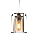 Kalula - Lampa wisząca PND-78901-1-BK+AMB