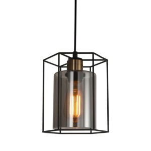 Kalula - Lampa wisząca PND-78901-1-BK+SG