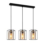 Kalula - Lampa wisząca PND-78901-3-BK+AMB