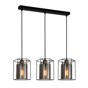 Kalula - Lampa wisząca PND-78901-3-BK+SG