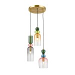 Manso - Lampa wisząca PND-37462-3A-MC-GD
