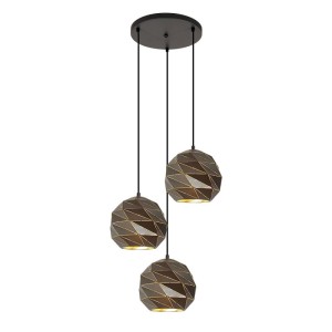Palermo - Lampa wisząca PND-2424-3S-GR+GD