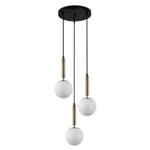 Ravena - Lampa wisząca PND-2324-3A GD+OPAL