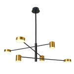 Remdal - Lampa wisząca PND-16374-6-BK-GD-3K