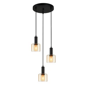 Santia - Lampa wisząca PND-65342-3A-BK+AMB