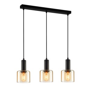 Santia - Lampa wisząca PND-65342-3-BK+AMB
