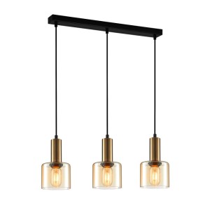 Santia - Lampa wisząca PND-65342-3-BRO+AMB