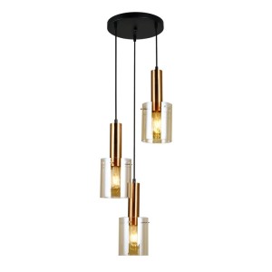 Sardo - Lampa wisząca PND-5581-3A-BRO+AMB