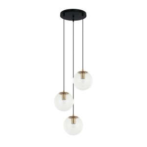 Sarpo - Lampa wisząca PND-58867-3S-BK-BRO