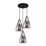 Solta - Lampa wisząca PND-24342-3A-BK-SG