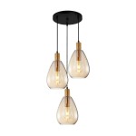 Zulo - Lampa wisząca PND-27812-3A-BRO-AMB