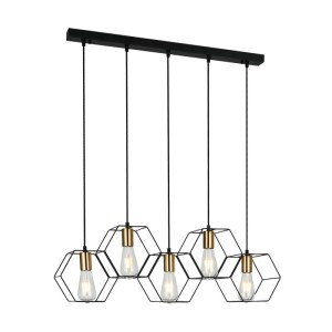 Aina - Lampa wisząca PND-74889-5-BK