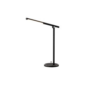 Lampa biurkowa do pracy i domu SMART LED + USB ładowarka | czarna 8358