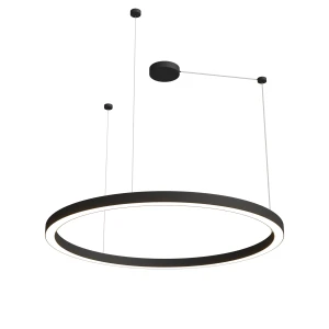 Żyrandol Aurum L Zmienna Barwa Światła LED czarny PL0116-130-CCT-BK
