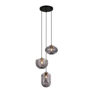 Hatella - Lampa wisząca PND-112038-3A-BRO+SG