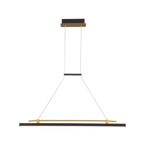 Merlot - Lampa wisząca PND-54638F-16W-3K-BK-GD