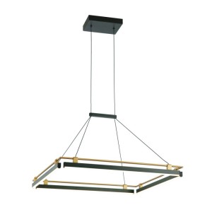 Merlot - Lampa wisząca PND-54638S-44W-3K-BK-GD