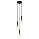 Perola - Lampa wisząca PND-43309-3 BK+BR
