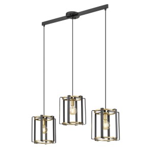 Primero - Lampa wisząca PND-44003-3-BK-GD