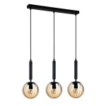 Ravena - Lampa wisząca PND-2324-3L BK+AMB