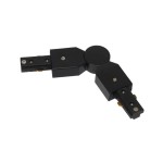 Łącznik Ruchomy Czarny/Adjustable Corner Connector Black 1 - fazowy